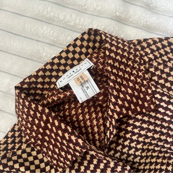 Vintage Louis Féraud Geometric Print Blouse Made in Italy, 100% Silk - Size M, - Picture 9 of 14